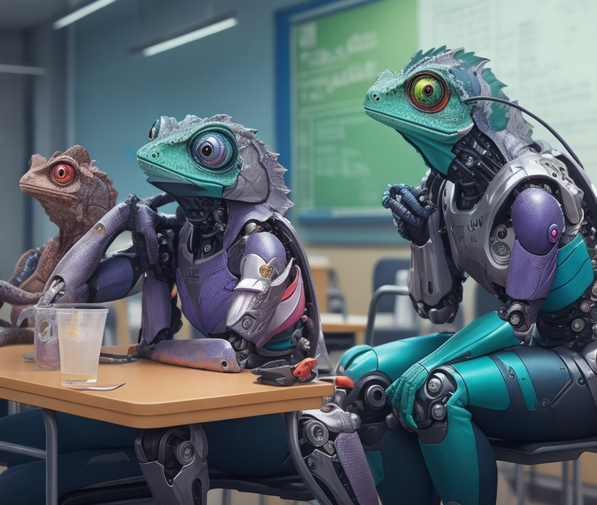 Estudiantes en Academia Camaleón aprendiendo diseño y tecnología